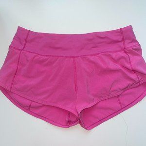 lululemon speed up shorts 2.5" sonic pink size 4